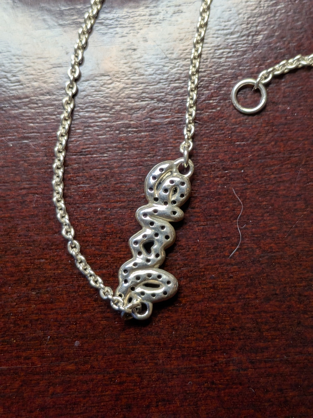 Pandora Silver 925 ALE Love Necklace with Crystals from Valentine's - Picture 6 of 8